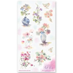 Pretty Pastel Florals – Sticker Sheet – Flowers -New in Packaging