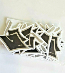Gartner Studios BLACK/SILVER GRADUATION CAP Die-cuts with Adhesive – 25 pcs