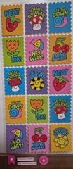 Pipsticks LIMITED EDITION “Cheerful Stamps” Sticker Sheet (3x7in)