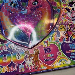 Lisa Frank Giant Sticker Activity Pad Over 2000 Stickers Partial Bendon