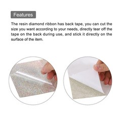 Bling Rhinestone Sheet Self-Adhesive Sticker 4.72 x 7.87 Inch Black