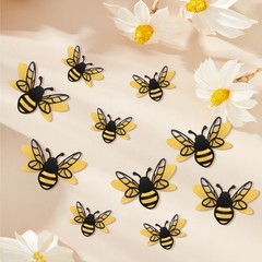 24Pcs 3D Bee Decorations Sticker, with Sticky dot, Double Layer