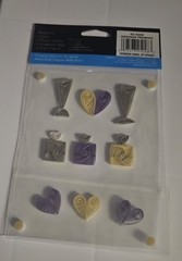 Provo Craft 3rd Dimension Quilled Stand-Outs Wedding Presents Scrapbook stickers