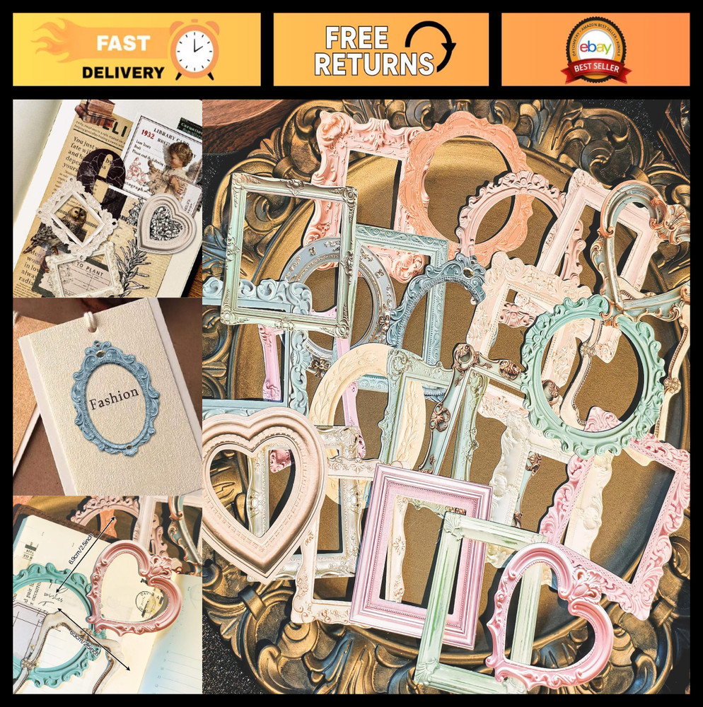 100 Pcs Vintage Decorative Stickers for Scrapbooking, Planners, Crafts & Journal