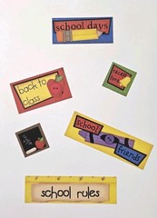 Pebbles Inc School Days Sampler Cardstock Stickers SnipIt Words Titles Quotes