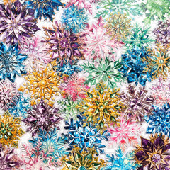 Holographic Ice Crystal Snowflake Stickers – 60 Pcs Large Clear Snowflake Sticke