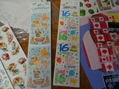 Lot Scrapbook Stickers and Embellishments-Mix of brands