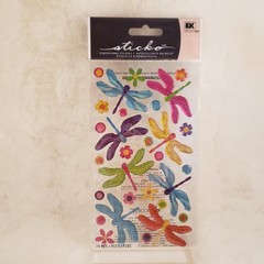 8 Sticko Epoxy Resin Dimensional Glitter Sticker Sheets Lot – New In Package