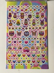 2013 Lisa Frank Sticker Book 4 Sheets 5.75in x 9.5in Over 300 Fantastic Stickers