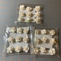 Michael’s- Paper Flowers White Scrapbook Card Making Embellishments