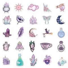 100pcs SPIRITUAL Stickers, Crystal Potion Gothic Stickers, 235