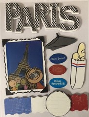 PARIS KIDS Dimensional Soft Spoken Stickers(8pc)MAMBI•France•Bon Jour*Notre Dame