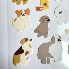 Daiso Japan Animal Stickers Dog Cat Cute Kawaii Pulp Planner Scrapbook Journal