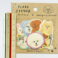 Dog Flake Stickers Poodle Chihuahua Pomeranian Japan Cute