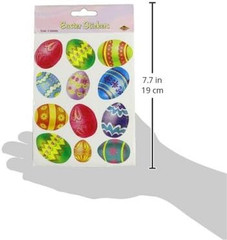 4-Pack Easter Egg Stickers, 4-3/4 X 7-1/2-Inch Sheets