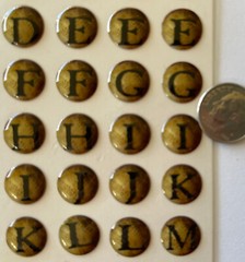 BASEBALL LETTER Epoxy Stickers (60pc)Frances Meyers•Alphabet •Upper-Case•Sports