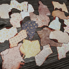 Dark Academia Junk Journal Stickers, Burnt Edge Scrapbook Stickers for Scrapbook