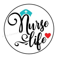 NURSE LIFE ENVELOPE SEALS LABELS STICKERS PARTY FAVORS