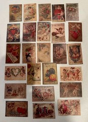 Vintage Style Valentine Cupid Cherub Ephemera Junk Journal Card Lot 25 Pcs”
