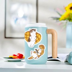 50pcs Cute Cats Stickers, Cat Lover, water bottle laptop no residue, 210