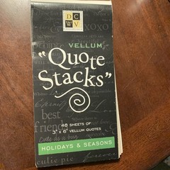 Vellum Quote Stacks Holidays & Seasons Great For Scrapbooking