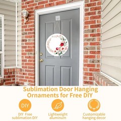 20 PCS Aluminum Sublimation Door Hanging Disc Signs, 12 in Unfinished Blank S…