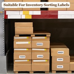 0.8×1.6″ Inventory Sticker, 2 Roll 5001-6000 & 6001-7000 Number Label 2000 Tags