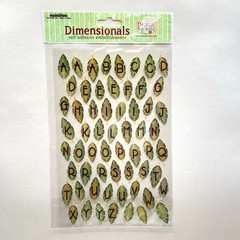 Debbie Mumm Dimensional Leaf Letter Alphabet Stickers Scrapbooking Junk Journal