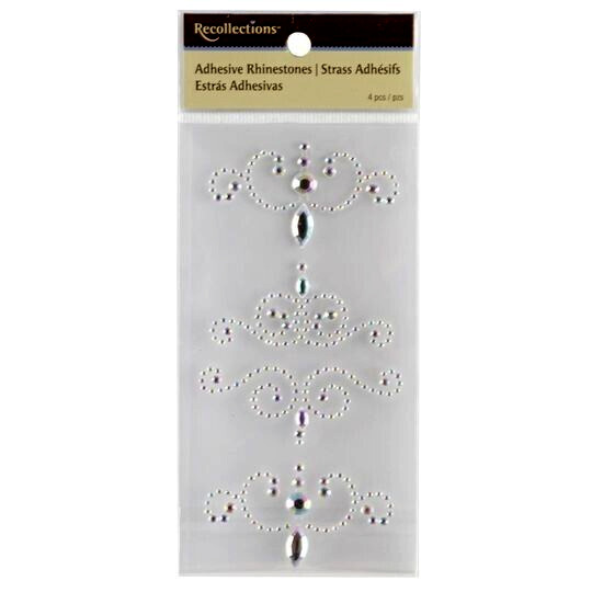 Swirl Swirls Flourish Bling Clear Rhinestone Accents Recollections Sticker