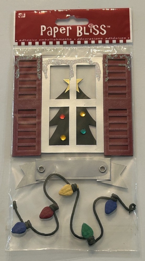 Paper Bliss CHRISTMAS EVE Dimensional Sticker Pack Scrapbooking CHRISTMAS WINDOW