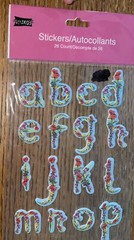 Studio18 Pretty Petals Alphabet Alphas Letters Scrapbook Stickers 26 pcs Flowers