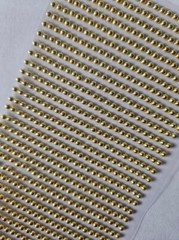 CraftbuddyUS 750pcs 3mm GOLD (30 stripes) Stick On Round Rhinestone Gems,DIY