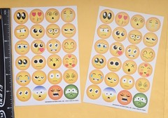 Emojis Single Sticker Sheet Lot Of 2