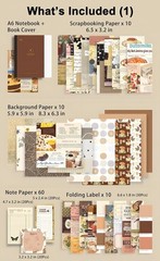 Vintage Junk Journal Supplies Kit, Brown Scrapbook Supplies, Scrapbooking and…