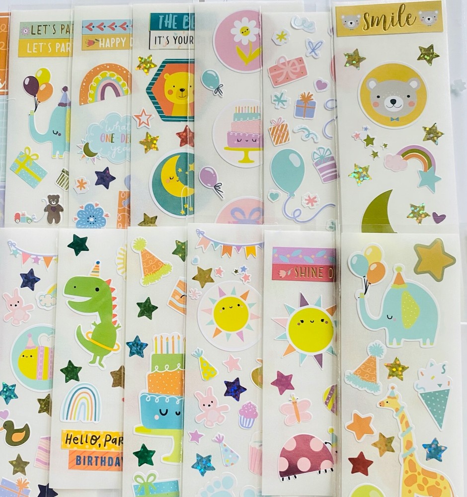 550+ Sticker Lot, Zoo BABY Safari Jungle Ocean Sea Animals TOY Plant HAPPY BIRTH