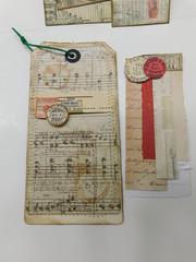 Junk Journal Add-Ons Handmade Tags Card Envelope File Clipboard Ephemera Set 3