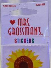 NEW Vintage Mrs. Grossman’s Lot of 4 Packages ~ ROSES & SUNFLOWERS ~ Stickers