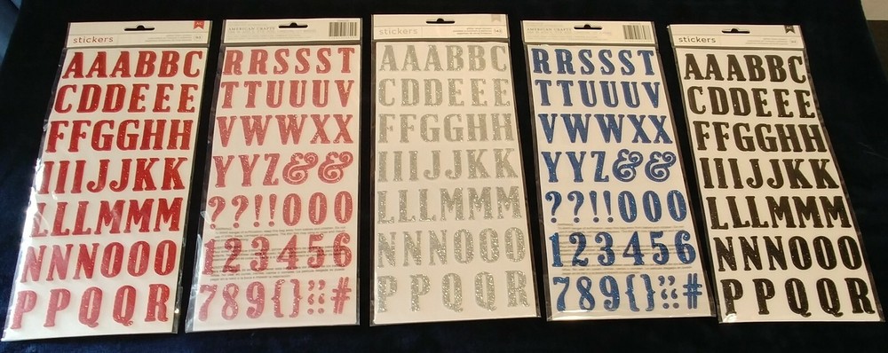 American Craft Glitter Foam Sticker Bundle Set of 5pks