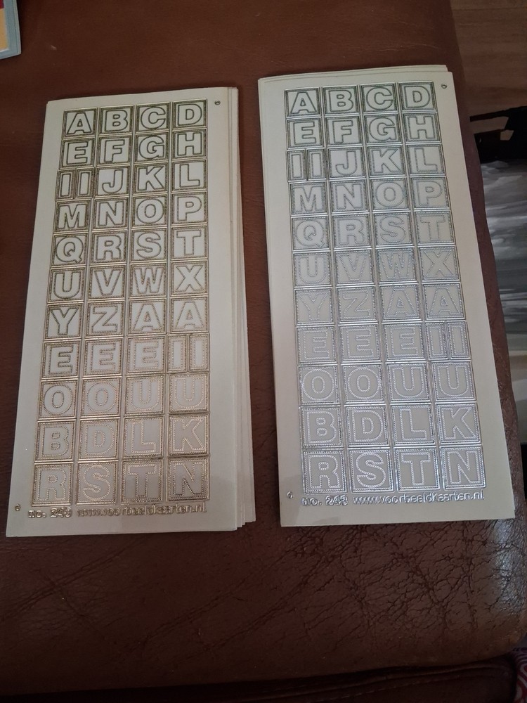 2X STICKERS SCRAPBOOKING NEW (ST1459) Transparant Alphabet
