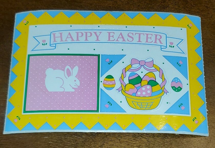 SRM Press, HAPPY EASTER, sticker sheet, Cute bunny, Easter basket, Easter Eggs