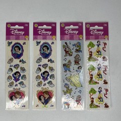Vintage Sandylion Disney Snow White & The Seven Dwarfs Princess Sticker 4 Pc Lot