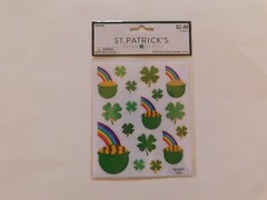 St Patricks paper crafts Pot of Gold Foiled stickers 34pc