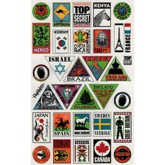 Highlights Top Secret Passport Stickers 1990s Kids International Countries RETRO