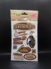 Crafters square pop up Grandpa stickers 11pc