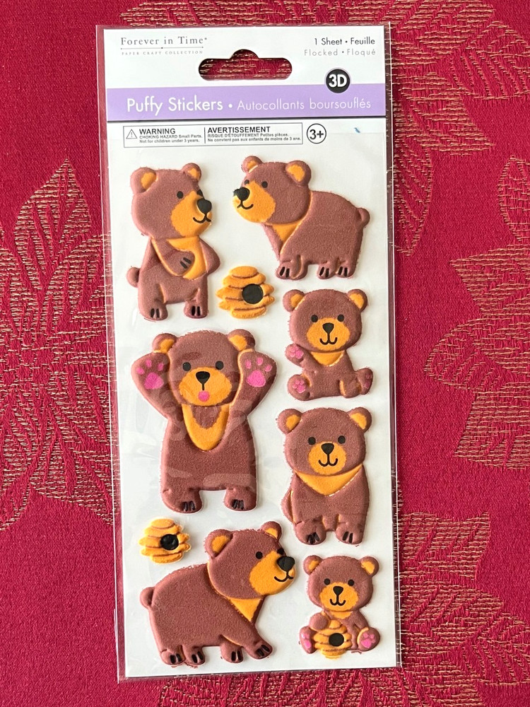 YOU CHOOSE – PUFFY ANIMAL DIMENSIONAL STICKERS – FOREVER IN TIME – RARE BRIGHT