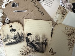 Romantic Motherhood Vintage Book Pages Ephemera Junk Journal Kit 80+ Pieces