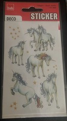 Vintage Glitter Unicorn Stickers New Germany Sticker Sheet Rainbow Stars Sparkle