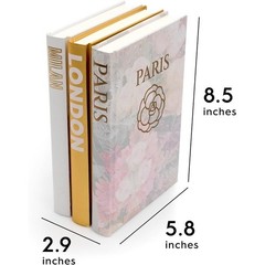 Set of 3 Hardcover Blank Page Books Journaling Scrapbooking Home Décor New