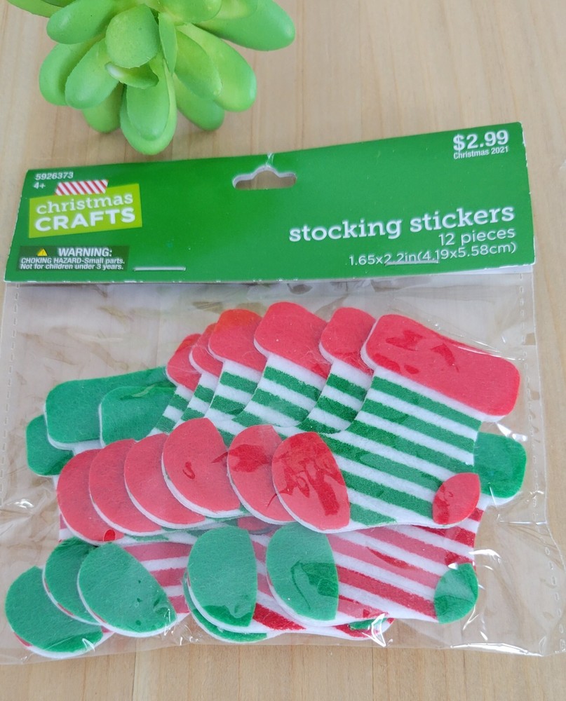 Christmas Stocking Stickers (12 piece).