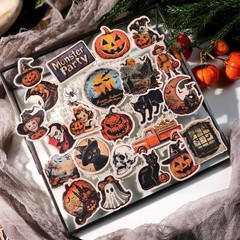 66 pcs Halloween PVC Waterproof Matte Surface Paper Sticker Scrapbook Craft